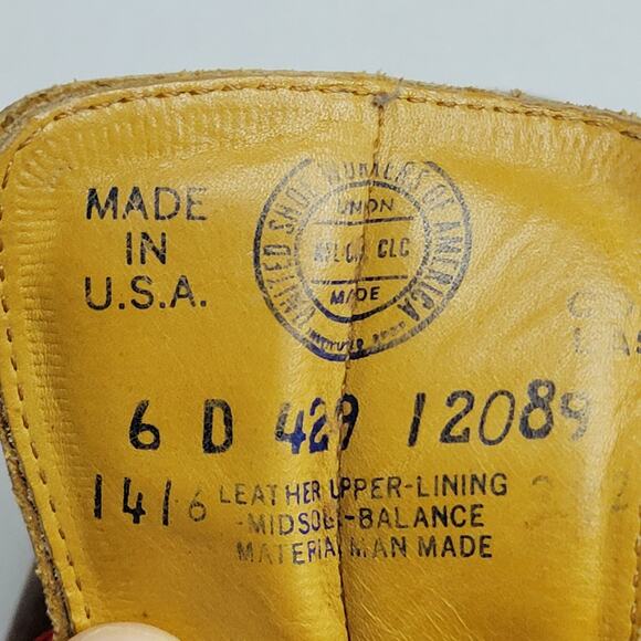 vtg United Shoemakers of America Hiking Mountaineer Boot 6D Speed Lace Vibram - Picture 3 of 8